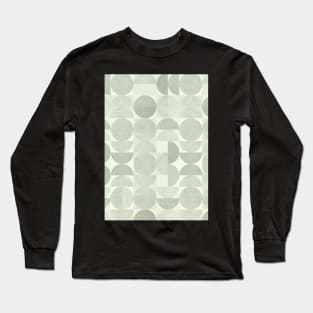 Sage green geometric pattern Long Sleeve T-Shirt